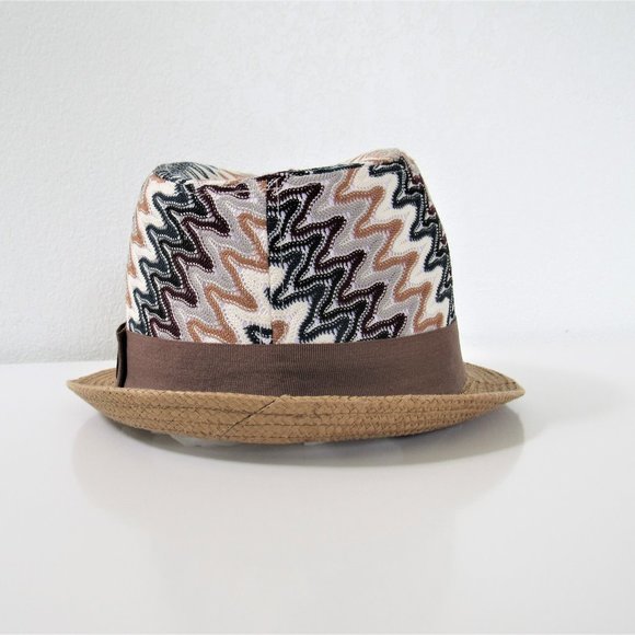 Designer Tan Hat | Christy\'s Crown Tan an Blue Hat